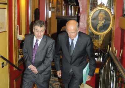 4e Prix Jacques-Goddet : Christophe Penot, organisateur, et VGE, invité d'honneur.