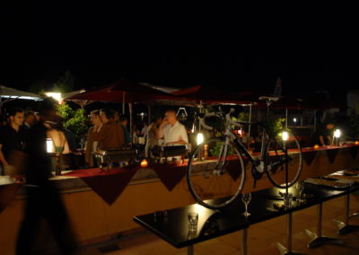 Dîner de l’Association internationale des journalistes du cyclisme sur le port de Monaco, le samedi 4 juillet 2009, dans le cadre du Grand Départ du Tour de France. Ni plus ni moins qu’un écrin princier pour la remise du 5e Prix Jacques-Goddet.