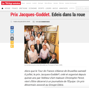 Telegramme - Prix Jacques-Goddet - Juillet 2019