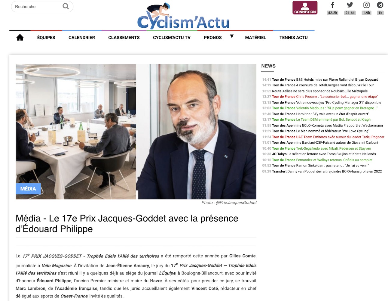 Cyclism'Actu 17e Prix Jacques-Goddet