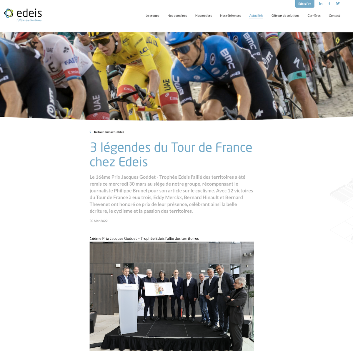 Edeis Tour de France Prix Jacques-Goddet