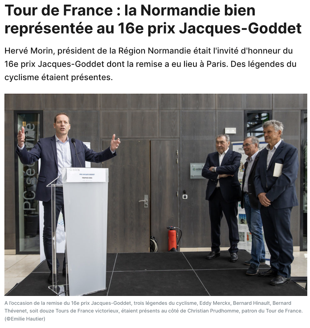 Dépêche d'Evreux Tour de France Prix Jacques-Goddet