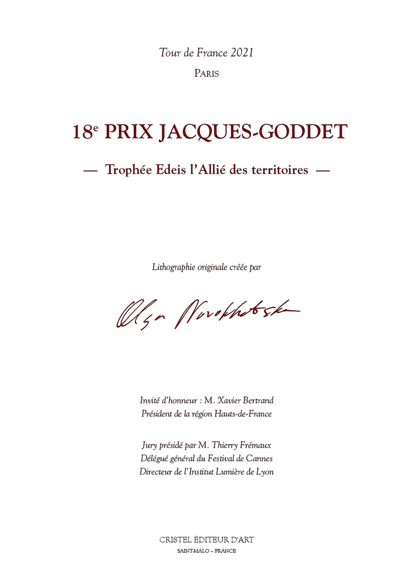 Portfolio 18e Prix Jacques-Goddet Tour de France