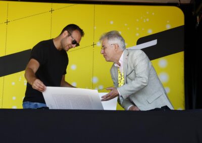 Dernier aparté entre Thomas Perotto, le lauréat, et Christophe Penot, l’organisateur. Confraternellement vôtre !