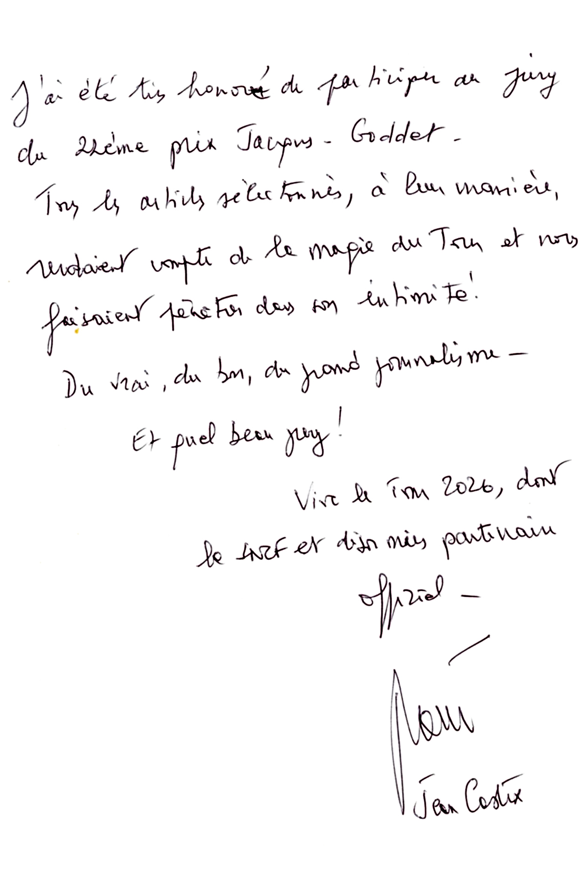 Jean Castex Président de jury 22e Prix Jacques-Godet