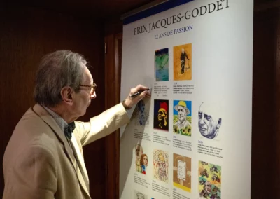 Autre paraphe, autre bonheur. Jean-Luc Marion apporte la touche finale à cette soirée hautement académique.